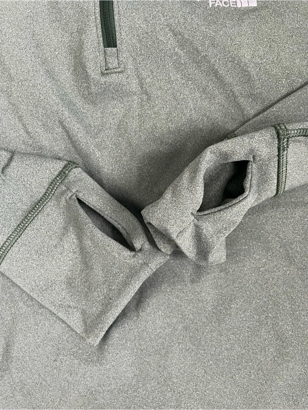 Men Size XL The North Face Long Sleeve 1/4 Zip Fleece Green